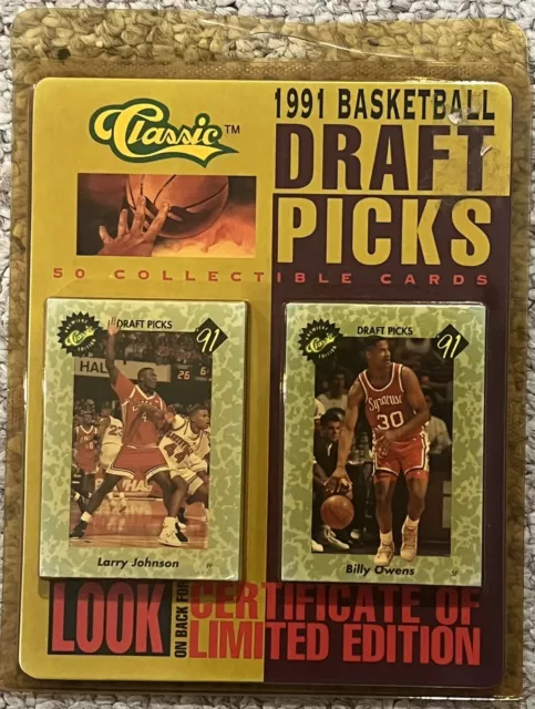 1991 Basketball Draft Picks Classic 50 Collectible Cards Sealed