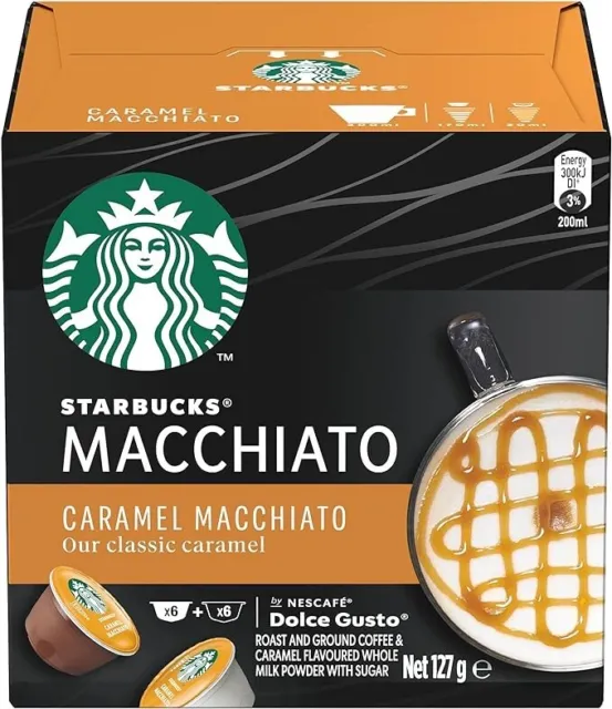 AROMA GOLD MACCHIATO CARAMEL Flavor Coffee Capsules Box for Dolce