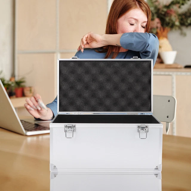 Toy Storage Box Aluminum Hard Case Toolbox Travel Tool Box Suitcase 4