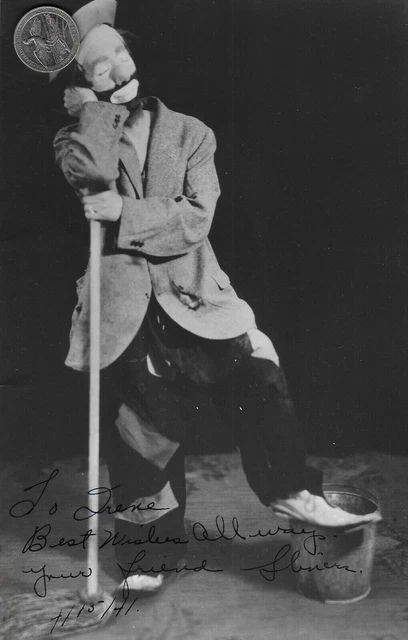 2 V. Ringling Clown Photos Autographed Ringling Acrobat Irene Sharpe (#Bc24 ***