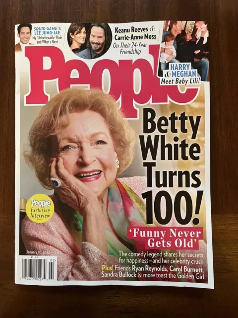 BETTY WHITE TURNS 100 - PEOPLE Magazine January 2022 MINT No label Newsstand 💥