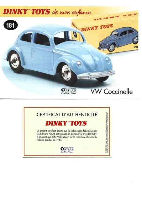 Atlas Dinky Toys Volkswagen Coccinelle Bleue 1/43 - Modèle Neuf Boîte Légère