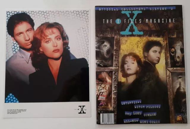 The X-files Collectors Magazine #2 plus Sully and Mulder studio photo.