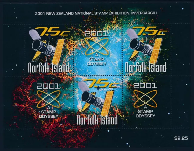 2001 Norfolk Island Stamp Odyssey New Zealand Mini Sheet Mnh Fine Mint