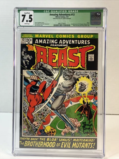 Amazing Adventures #13 Marvel 7/72 CGC 7.5 - Uniquely Signed by Steve Englehart