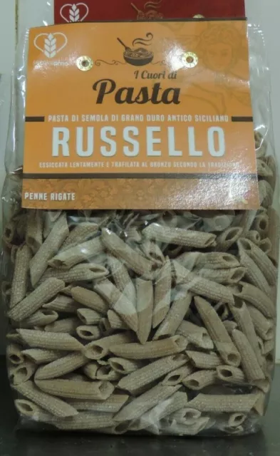 Pasta penne rigate trapanesi di grano antico Siciliano Russello 500 g