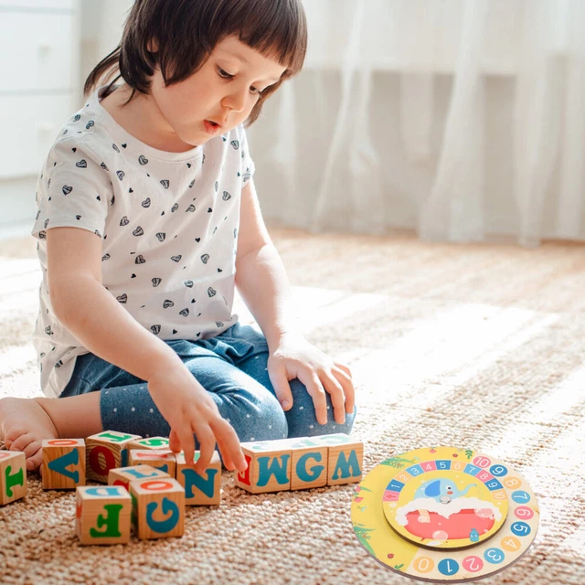 Montessori Wooden Calendar & Clock - 7-in-1 Learning Toy For Kids 3-5+ Years