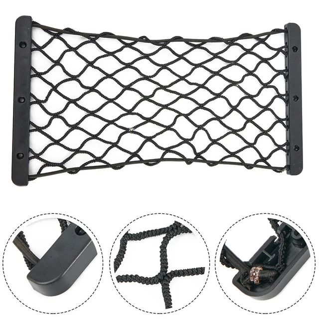 Filets De Rangement Pour Coffre De Voiture - Set De 4 Tailles, Attaches Autocollantes Magic Sticker, Polyester Résistant | Organisation Du Coffre, Rangement Supplémentaire, Universel SUV & Voitures