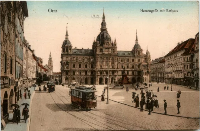 Graz - Herrengasse mit Strassenbahn -292250