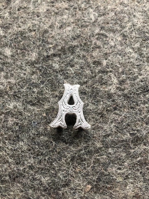 ZIERNIETE CONCHO zum Schrauben Buchstabe A Silver Finish 19,5 mm