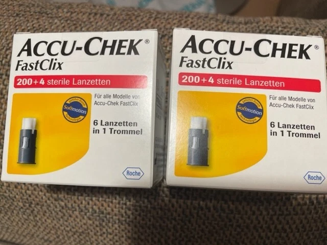 2x Accu-Check Fastclix , 2 x 204 Stück MHD Neu