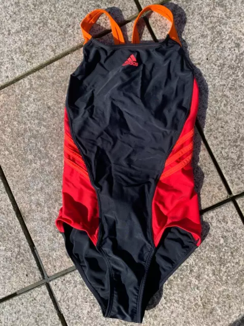 Badeanzug Adidas Gr. 170 Infinitex in schwarz / rot