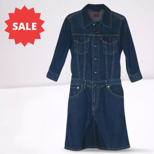 Levi's robe en jean femme coton taille XS vgc ** -