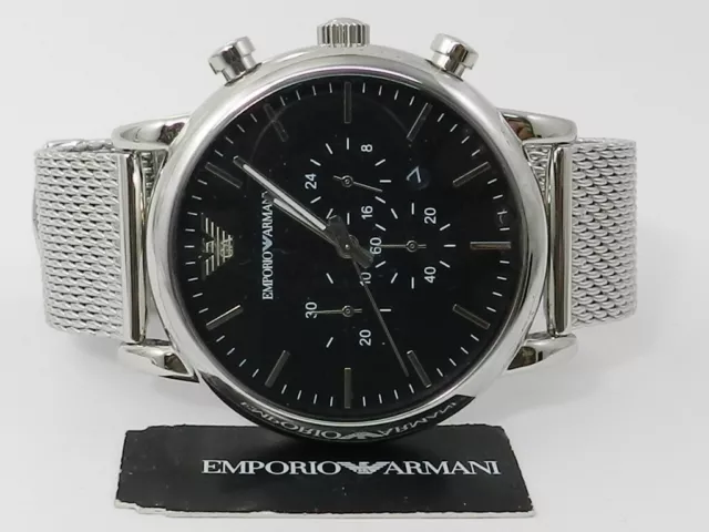 EMPORIO ARMANIClassic Chronograph Black Dial Men's Watch