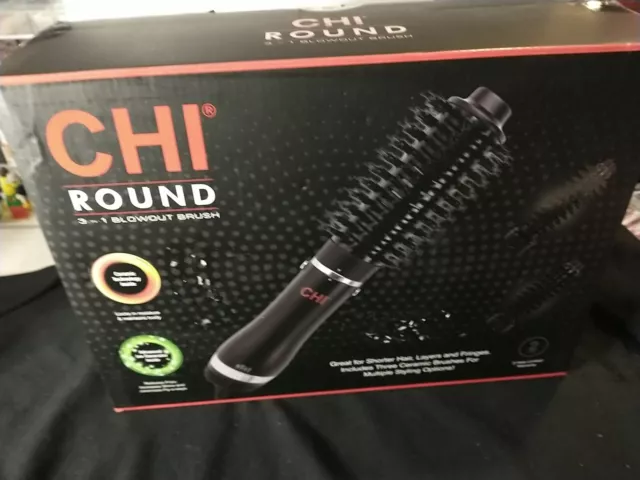 CHI Round 3 in 1 Blowout Brush in Black