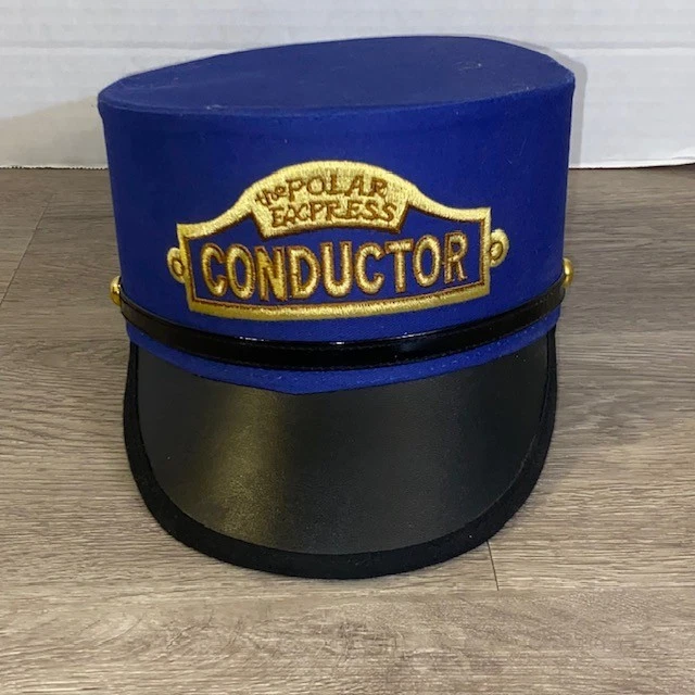 THE POLAR EXPRESS Conductor Hat Size Adult Blue Hat Cap 2011 £17.80 ...