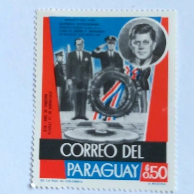 PARAGUAY 1967 Francobollo jfk Kennedy 0,50