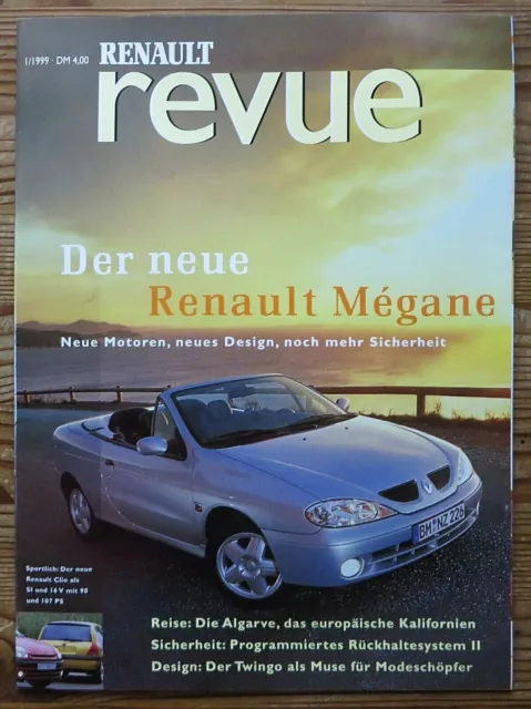 Renault Revue, 1/99, Neu: Renault Mégane, Renault Clio SI 16V, Neige et Glace