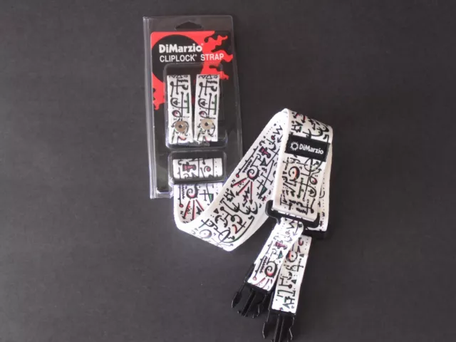 Dimarzio Steve Vai Art Strap Cliplock Guitar Strap 2 Inch Wide Dd2242S Short