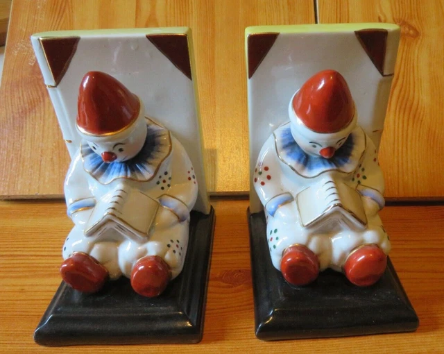 Vintage Français Poupée clown Clown musical Boîte à musique - France