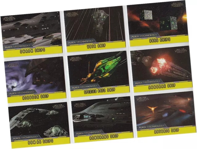 Star Trek Voyager Profiles - 9 Card "Alien Technology" Chase Set AT1-AT9 - 1998