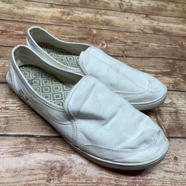 Sanuk Pair O Dice Flat Comfort Slip on Flat Sneakers White Women's Size US 9