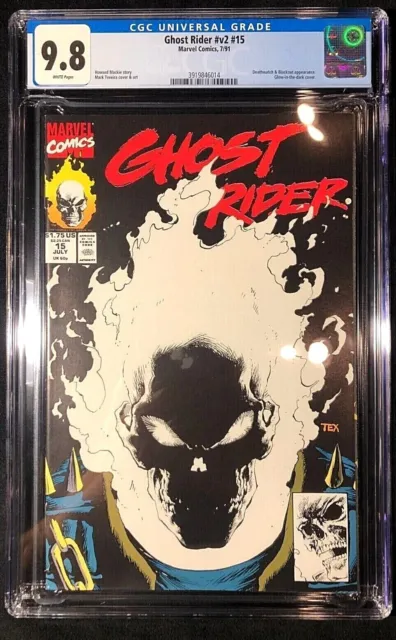 Ghost Rider v2#15 (CGC 9.8) Glow-in-the-dark cover Mark Texeira 1991 Marvel