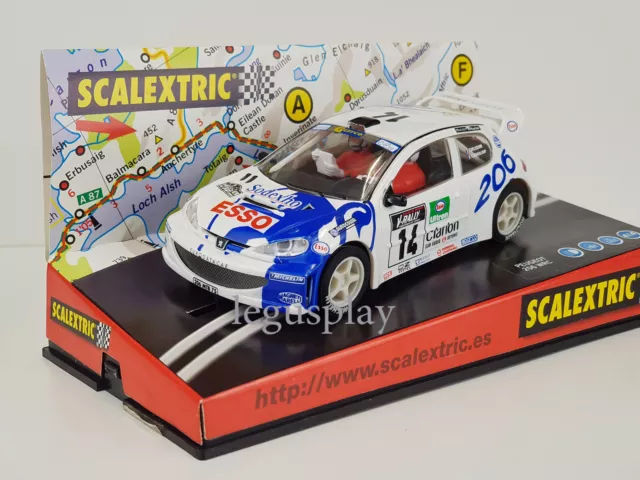 Slot car scx scalextric 6024 Peugeot 206 WRC " Esso " F.Delecour/ D.Grataloup