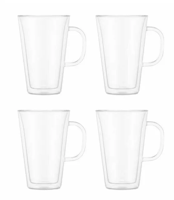 Bodum Canteen Double Wall Mugs 4-pc Set Dishwasher Microwave Safe Heat Resistant 2