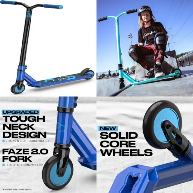 Fuzion X-3 Pro Scooters - Stunt Scooter for Kids 8 Years and Up - 2020 Blue