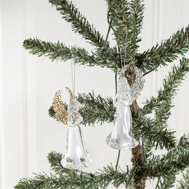 Sparkling Acrylic Christmas Angel Ornament Illuminate Tree with Magical Colors 2