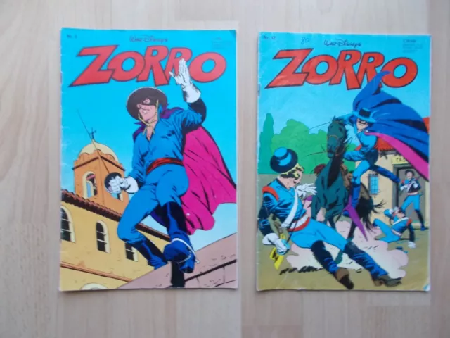 Comics, Hefte, ZORRO, 2 Stk, akzeptabler Zustand, Konvolut, Sammlung,