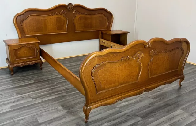 Vintage French Double Bed with bedside tables (LOT 2171)