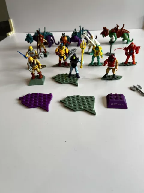 Mega Construx MASTERS OF THE UNIVERSE Minifigure Lot He-man Skeletor Battle Cats