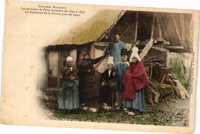CPA Costumes Normands - Les environs de PONT-AUDEMER de 1840 a 1850 ..(182470)