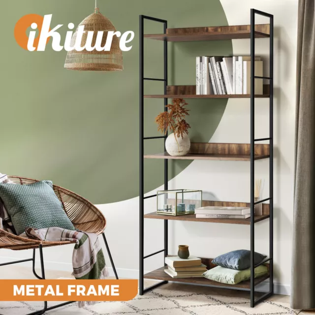 Oikiture Display Shelves Bookshelf Bookcase Shelf Storage Industrial Furniture