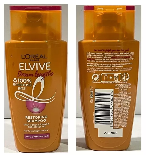 L'Oreal Elvive Dream Longueurs Shampoing Kératine - 2 90ml (2 Lot ) Voyage 3