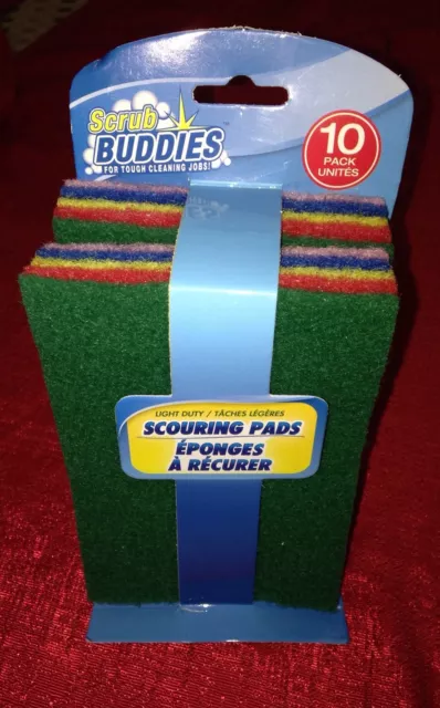 SCRUB BUDDIES STEEL WOOL SCRUBBING SOAP PADS SAVONNEUX ( 10 Pack in a BOX )  NEW