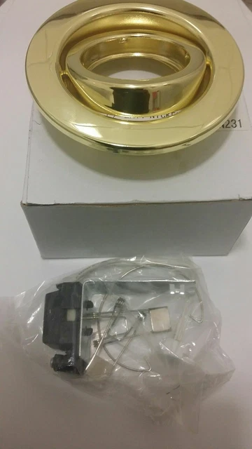 6x MR16 12V POLISHED BRASS LOW VOLTAGE TILT DOWNLIGHT SPOTLIGHT RECESSED CEILING