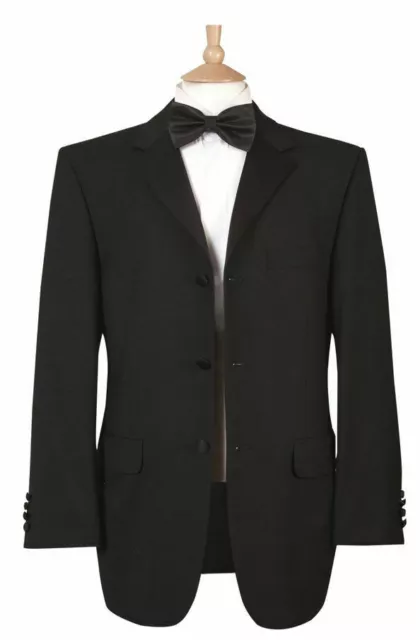 Men's Boys Single Breasted Tuxedo Tux Black Tie Dinner Formal Wedding 3 Button