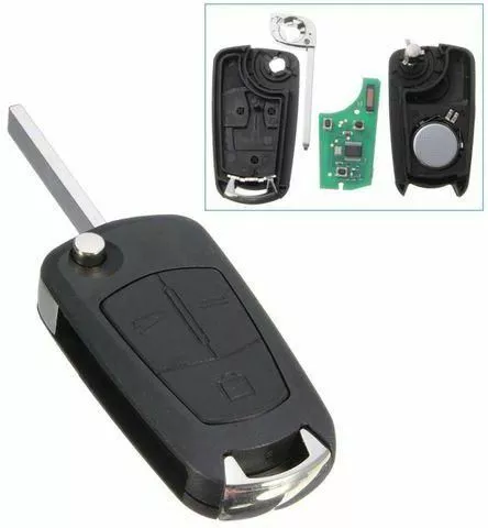 NEW VAUXHALL/OPEL 3 BUTTON FLIP REMOTE KEY FOR VECTRA C, SIGNUM, 433Mhz id46