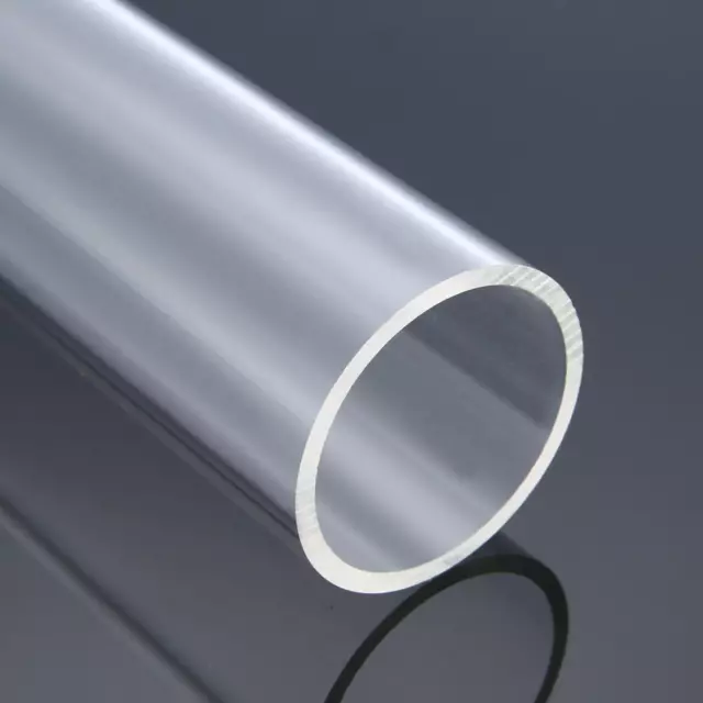 90mm OD 84mm ID 250mm Long Clear Acrylic Plastic Lucite Tube Pipe