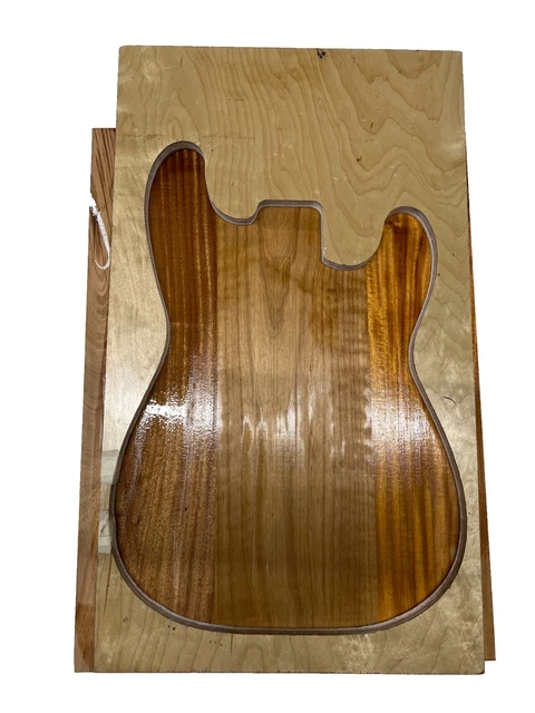 Red Alder+ African Mahogany body blank 3 Piece Glued  21"x15"x2" Lbs 12 #243
