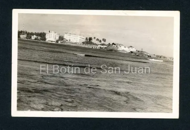 VTG RPPC POSTCARD / NORMANDIE HOTEL + SAN GERONIMO FORT / PUERTO RICO 1940's #2