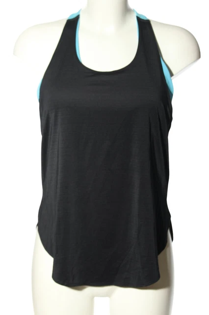 FABLETICS Sporttop Damen Gr. DE 36 schwarz-blau-blassgelb Casual-Look
