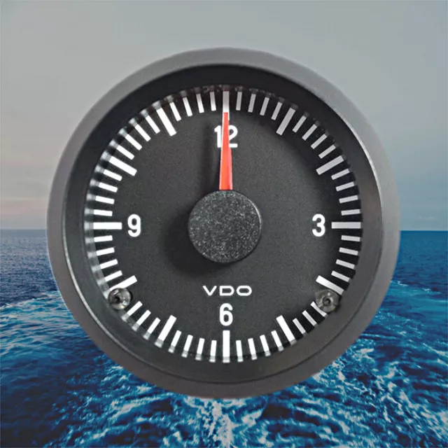 VDO Cockpit International Uhr Anzeige 52mm 2" 24V schwarz 370-214-031-003G