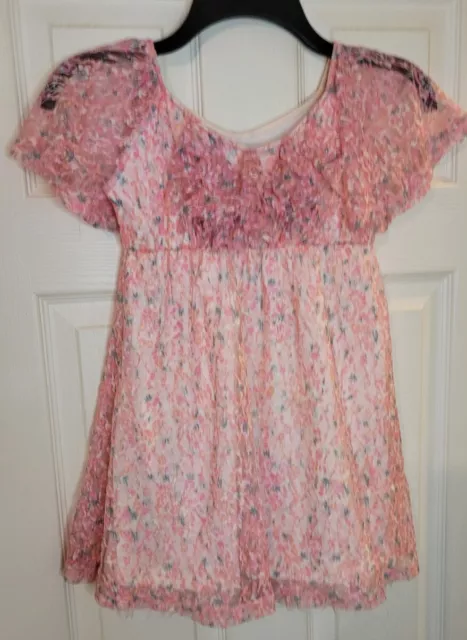 D-SIGNED by DISNEY🔸 Sleeveless Floral Ruffle Floral Layered Dress - Girls XS