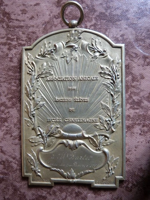 médaille médecine bronze 100ans 1985 laboratoires Houdé pharmacie 68mm