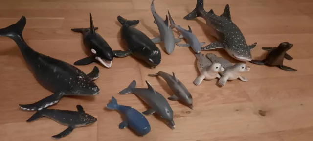 Meerestiere Sammlung Schleich, Bully, AAA , 13 Teile, guter Zustand