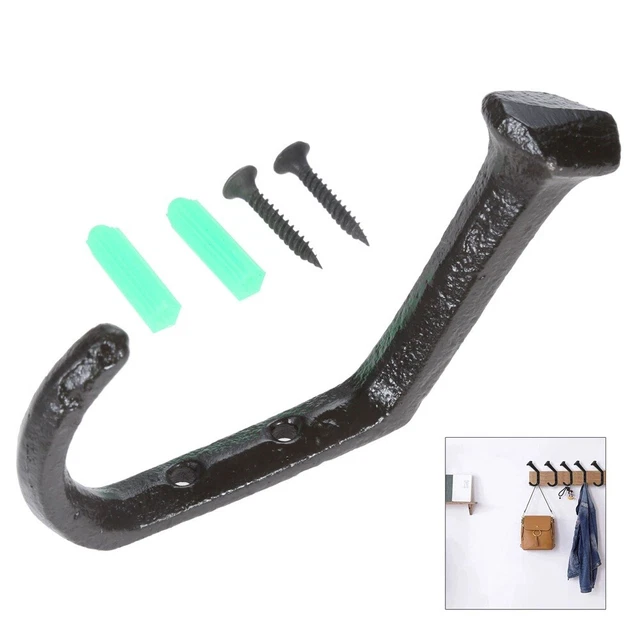 1/4/6/8/10PCS Vintage Coat Hooks Cast Iron Wall Mounted Hangers Holders Racks